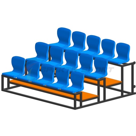 Купить Трибуна мобильная 3 ряда сиденья пластиковые на 15 мест в Минеральныеводах 